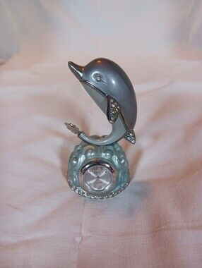 Elgin Miniature Dolphin With Crystal Accents Timepiece